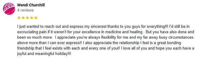 Chiropractic Denver CO Testimonial Wendi C